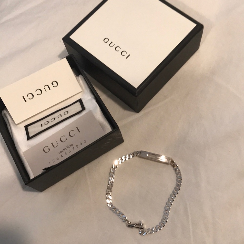Sterling Silv. Gourmette ChainG Shape 925 Bracelet
